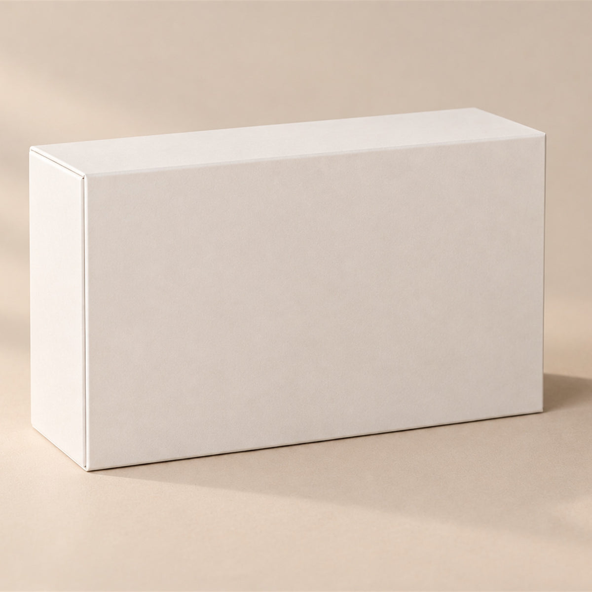 The closed bewhile halo box on a sand background (mockup)